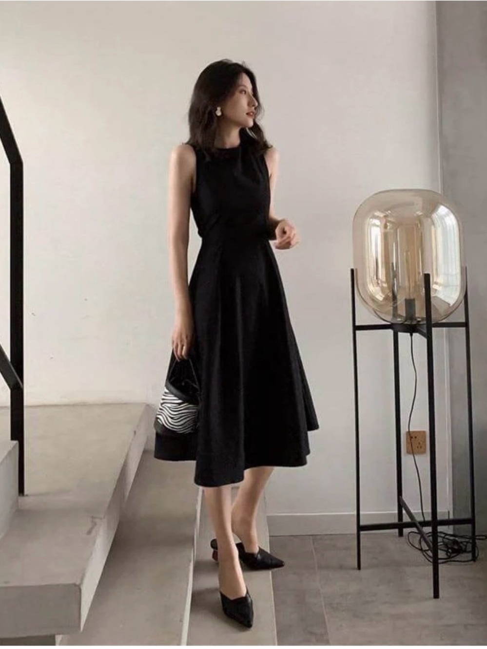 Zalinah White London black sleeveless dress